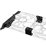 Akasa PCI Slot Halterung für EIN/Zwei 120mm Lüfter, DIY Unterstützung 12cm Gehäuselüfter Halterung Montage, PC Ventilator und GPU Halterung, Computer Heizkörper Ständer, Schwarz Eisen, AK-MX304-12B