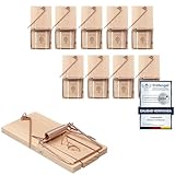 VonBueren 10 x Mausefalle Schlagfalle | plastikfrei | Mausefallen aus Holz | Mouse Trap | Made in Germany