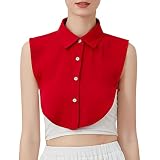 Frauen Kragen Krageneinsatz Damen, Fake Detachable Abnehmbare Hälfte Shirt Bluse Blusenkragen Einsatz für Damen Gefälligk