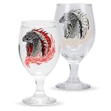 Paladone House of the Dragon Farbe wechselndes Glas - Offiziell lizenziertes HOTD Merchandise, 350 ml (11 fl oz) Goblet für kalte Getränke, Geschenk für Game of Thrones Targaryen-F