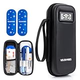 YOUSHARES Insulin Kühltasche mit 2 TSA Kühlakku, Mini Medikamenten Kühlbox auf Reisen, Isoliertasche Klein Etui für Epipen, Insulin Pen, Insulin, Andere Medikamente Zubehör, Diabetiker Tasche(Schwarz)