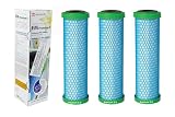 Carbonit 3 x Prime Inventions Wasserfilter EM Premium 5 D höherer Durchfluss für Sanuno Vario-HP D