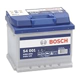 Bosch S4 001 Autobatterie 44 Ah - 440 A - 12 V, Blei-Säure-Batterie für Fahrzeuge ohne Start-Stopp-Automatik - Polarität: links - rechts +, 207 x 175 x 175