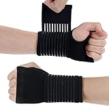 ACWOO Handgelenkstütze, 2 Stück Handgelenkbandage, Flexibel-Handgelenkschiene für Karpaltunnel, Einstellbar Klettverschluss Handbandage für Sport und Alltag, Atmungsaktiv wrist wrap für Damen H