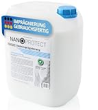Nanoprotect Steinimprägnierung | 10 L für ca. 80 – 120 m² | Vorbeugend gegen Grünbelag und Einschmutzung | Ideal für Pflastersteine, Beton und Naturstein | Profi Q
