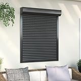 ShGaxin Rollladen Aluminium, Aussenrolladen, Schrank Rollo, Außenrollo, Sonnenschutzrollo Außen, 100 x 120
