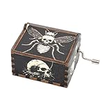 Vriusi Halloween Wood Music Box, Engraved Wooden Music Box, Hand Crank Musical Box, Vintage Music Box, Halloween Tune Music Box, Exquisite Home Decor, Halloween Music Box, Christmas Music Box, W