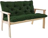 Sitzkissen Premium-Rückenlehnenbankkissen für Gartenschaukel und Outdoor-Sofa. Verdicktes Sitzpolster mit Rückenstütze. Ideal für 2- und 3-Sitzer-Hängematten und Holzstühle. Kissenersatz fü