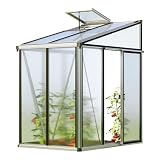 GFP Gewächshaus Anlehngewächshaus Ella 32 - Aluminium - 137x194 cm - 16 mm Polycarb