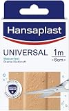 Hansaplast Universal Pflaster (1 m x 6 cm), schmutz- und wasserabweisende Wundpflaster, zuschneidbare Pflasterrolle mit starker Klebkraft & Bacteria S