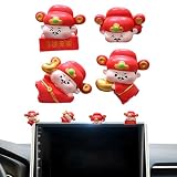 Armaturenbrett- – 4-teiliges Auto-Armaturenbrett-Ornament | Harzfigur Gott Des Reichtums Statue | Computer-Dekorationen Für Laptop, Schlafzimmer, Zuhause, Fernseher, Männer, Arbeit, Büro, Comp