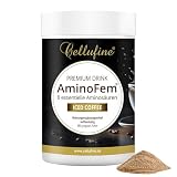 Cellufine® AminoFem® Premium Drink – 480 g Iced Coffee mit echtem Kaffee, 8 essentielle Aminosäuren nach Prof. Dr. Lucà-Moretti, ausgewogenes Aminosäuren-Profil, ohne Zuck