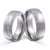 Juwelier Schönschmied Titanringe Partnerringe Trauringe - inkl. WUNSCHGRAVUR - Titan Zirkonia 58-64 T12HD - mit AMAZON KONFIGURATOR direkt online gestalten !