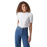 VERO MODA Damen Vmkerry 2/4 O-neck Top Vma Jrs Noos Shirt, Bright White, M EU