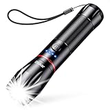 Blukar LED Taschenlampe Aufladbar, 2000L Extrem Helle Zoombares Taschenlampen mit 5 Lichtmodi und Langer Betriebsdauer, IPX6 Wasserdichte Handlampe für Camping, Wandern, Angeln, Outdoor, N