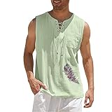 Muscle Tank Top Herren Strand Festival Axelshirt Bequeme T Shirt Basic Muskelshirt Ärmellose Top Bodybuilding Laufshirt Classic Axelshirt Muscle Tank Top