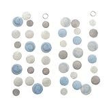 2 x Girlande Blake Capiz blau grau Länge 180 cm Muschel Sand M