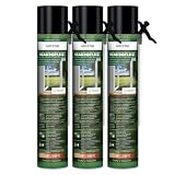 Makroflex PU-Schaum GreenQ PU-STD von Henkel - Bauschaum für starke Abdichtung & Isolierung - Montageschaum Grau inkl. Röhrchen - sofort einsetzbar (3 x 750ml)