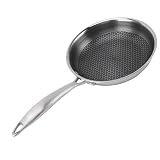 Edelstahlpfanne, Spülmaschinenfest, Verhindert Anhaften, Energiesparende Bratpfanne aus Edelstahl 316 für Induktionskochfelder (24cm)