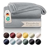 Blumtal Kuscheldecke flauschig - Oeko-TEX zertifizierte Fleecedecke 130x150 cm - Wohndecke 130x150 cm - Decke Couch als Wohn- & Kuscheldecke - Flauschdecke - Wohndecke Kuscheldecke 130x150 cm G
