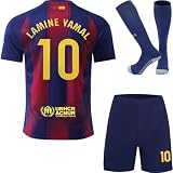 DMDMK Barca Yamal #10 2025/2026 Heim Trikot Shorts und Socken Kinder und Jugend Größe (Heim, 30 (12-13 Jahre))