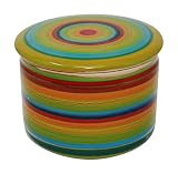 Original Französische Wassergekühlte Keramik Butterdose, Immer Frisch Und Streichfähige Butter, ca 250 g Butter, Primavera Bunt Z-G