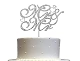Mr & Mr Tortenaufsatz, silberner Glitzer, Hochzeitsparty-Dekoration, Ideen, Jahrestag, Junggesellinnenabschied, Premium-Qualität, robust, doppelseitiger Glitzer, Acryl-Stick, hergestellt in den US