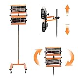 MEELRYD 2000W Lacktrockner Infrarot Trockner Strahler Aushärtungslampe, Farbtrocknungs Lampe 2 Auto Karosserie Reparatur Trocknungsfläche 800 x 600 mm, Timer 0–60