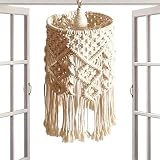 Dekorativer Wandteppich mit Lampenschirm | Boho Makrame-Beleuchtungssteckdose, moderne handgefertigte Stoff-Lichtabdeckungen für Schlafzimmer Wohnzimmer Büro Dekor J