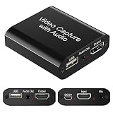 DIGITNOW! Hdmi Video Capture Card Videoaufnahmekarte mit Mikrofon, Aufnahmegerät USB, Game Capture Card 4K HD 1080P 60FPS Videorekorder Low Latency