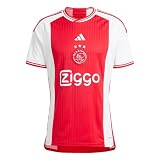 adidas Herren Fußballtrikot Ajax 23/24 Heimtrikot – ein von Vermächtnis inspiriertes rot-weißes Trikot mit Heritage Front und Mitte, Weiß / kräftiges Rot, S