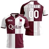 Personalisiertes Trikot für Erwachsene & Kinder,Fußball-Fanartikel Custom Jersey Anpassbarer Name und Nummer,2026 W-M Fußball T Shirt Kurzarm Sporttrikot Schnelltrocknend T-Shirt(#B Hot Pink)