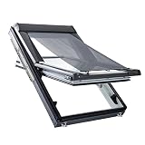 Original Roto Außenrollo Screen ZAR Sonnenschutz & Hitzeschutz Bei offenem Fenster voll funktionsfähig Länge einstellbar Für Roto Dachfenster der Baureihe Designo R6/R8 mit Größe 074/xxx | 07/xx