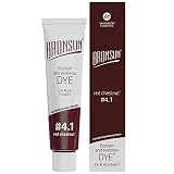 BRONSUN® Wimpern- und Augenbrauenfarbe | Extra widerstandsfähige Gel-Tönung | Lange Haltbarkeit | Hochpigmentierte Tönung | Ammoniakfreie Formel | Große Palette von BRONSUN® Farben (Red Chestnut №4.1)
