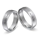 Juwelier Schönschmied Trauringe Partnerringe Eheringe - inkl. WUNSCHGRAVUR - Edelstahl 50-62 212HHac - mit AMAZON KONFIGURATOR direkt online gestalten !