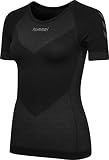 hummel Damen First sømløs jersey S/S Trikot, Schwarz, XS/S EU