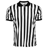 Aznever Schiedsrichter Trikot, Streifen-T-Shirt, Kuscheliges Kurzarmhemd Mit Kragen, Schweißableitendem Stoffmaterial, Maschinenwaschbar, Sportbekleidung Gestreiftes Shirt Für Damen Herren Erw