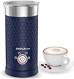 SIMPLETaste Milchaufschäumer, 4-in-1 Elektrischer Milchdampfgarer, Automatischer Heiß- und Kaltschaumbereiter und Milchwärmer für Latte, Cappuccino, M