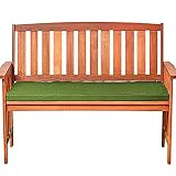 Generisch Sitzkissen Wasserdichter Bankkissenbezug mit verstecktem Reißverschluss und verdickter Füllung für Schaukelstuhl im Garten oder im Freien, Grün, 100 x 45 x 5