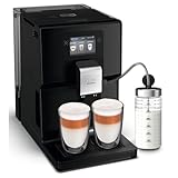 Krups Intuition Preference Kaffeevollautomat mit Smartphone-ähnlicher Bedienung, 3.5' Farb-Touchscreen, Smart Slide Technology, intuitives Lichtsystem, 11 Getränke, Milchbehälter, EA873810