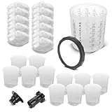 STAHLWERK Mischbecherset 25-teilig zur Verwendung an Lackierpistolen | Lackmischbecher | Farbmischbecher | 650 ml Einweg Messbecher zum Mischen und Auftragen von Lack