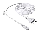 LogiCell 1,5m Netzkabel, Stromkabel, Euro-Stecker C7 2-poliges Netzkabel für Playstation PS5 / PS4 / PS3 / Xbox Serie X/S, Notebook,