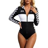 Rennfahrer Kostüm Sexy Langärmeliges Rennfahrer Kostüm Jumpsuit Damen Overall Racer Girl Karneval Outfits, Strumpfhosen, Karierte Flaggen Komplettes für Karneval, Cosplay