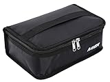 MIER Kleine Lunch-Tasche Mini Kühltasche für unterwegs 3,5L Leichte Picknicktasche Damen und Herren für Arbeit, Schule, Auto, Picknick, Strand-Schw