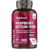 Himbeer Ketone - 1200mg pro Kapsel - 6 Monate Vorrat - 180 vegane Kapseln - Raspberry Ketone mit Himbeerfruchtextrakt - Frei von Magnesiumstearat - Ohne Gentechnik - Von WeightW