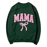 RLEHJN Sweatshirt Damen Oversized,Los Angeles Pullover Briefe Drucken Langarmshirt Rundhals Vintage Pulli ohne Kapuze Casual Oberteil Tops Herbst Winter Y2K Sport Streetwear für Teenager M