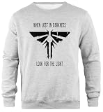 DAMBOTEE When Lost In Darkness Look for Unisex-Pullover Aus Grauer Baumwolle Mit R