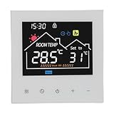 Lazmin112 Programmierbares LCD -Farbdiagramm Intelligenter Thermostat -Temperaturregler für Wasserheizkessel, Touchscreen Schnittstelle für den Zuhause und Kommerzielle Verwendung (Ohne WLAN)