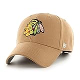 '47 NHL Chicago Blackhawks MVP Unisex-Baseballkappe, Verstellbar, Hochwertiges Design und Verarbeitung, Indian Badge Logo, C