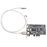 VBESTLIFE PCIE Firewire Karte, IEEE 1394 PCI Express Controller, 1394a Firewire 800 Adapter mit Firewire Kabel, 3 Ports, 2X 9 Pin, 1x 6